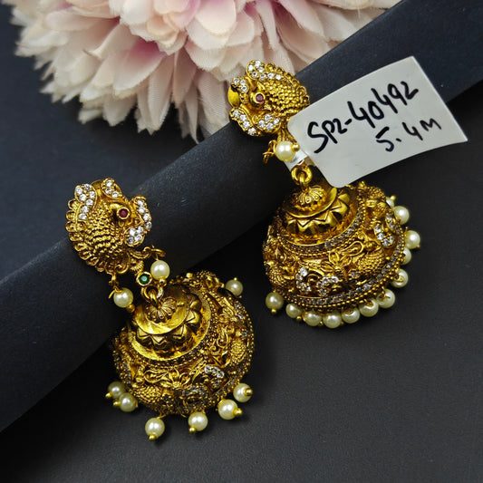 40492 Matte Peacock Jhumki