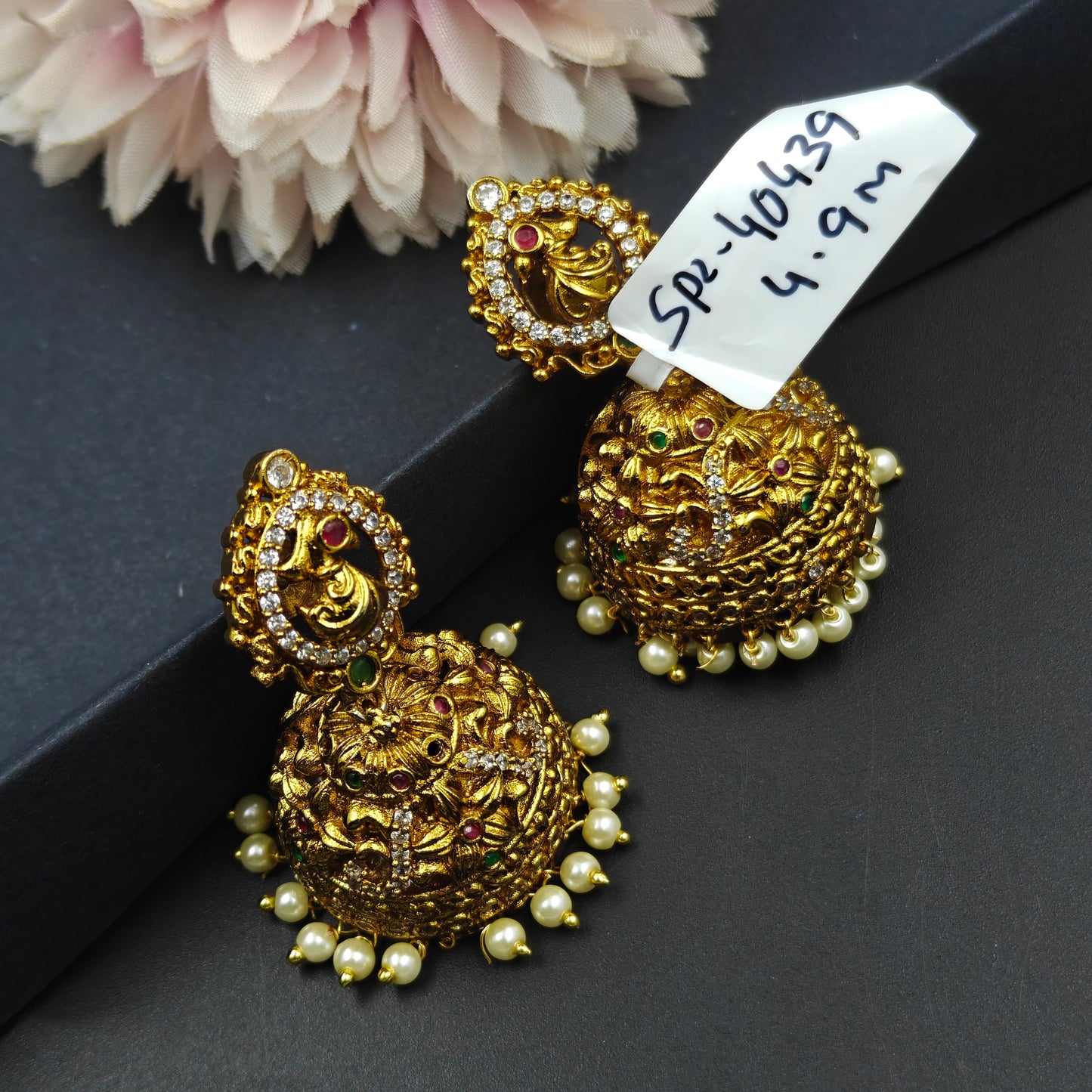 40439 Matte Peacock Jhumki