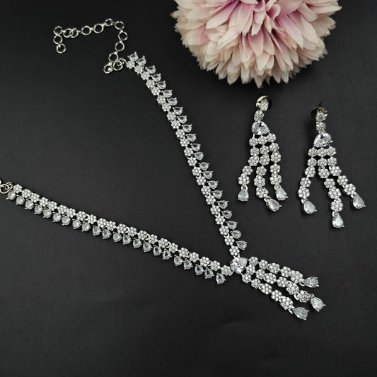 36009 / 36011 Platinum 1 Line Necklace Set