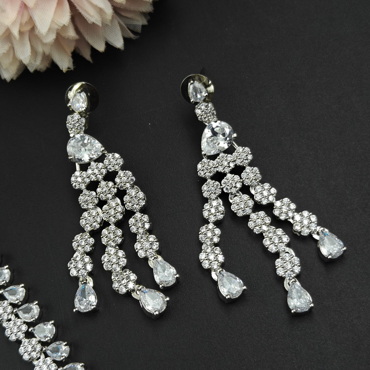 36009 / 36011 Platinum 1 Line Necklace Set