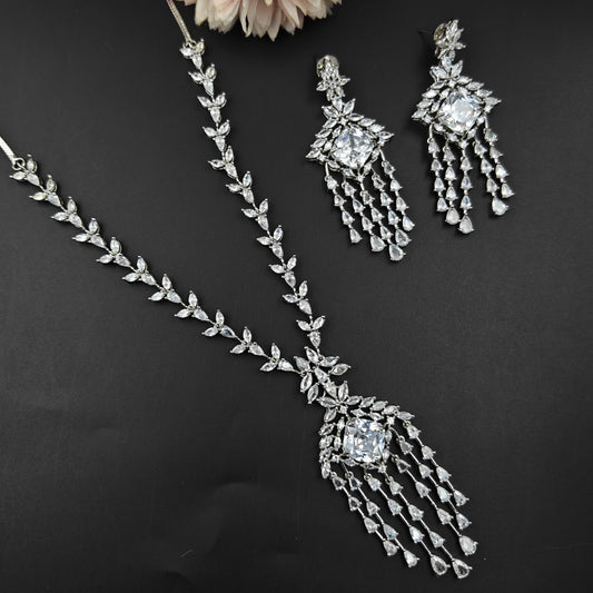 38876 Platinum Necklace Set