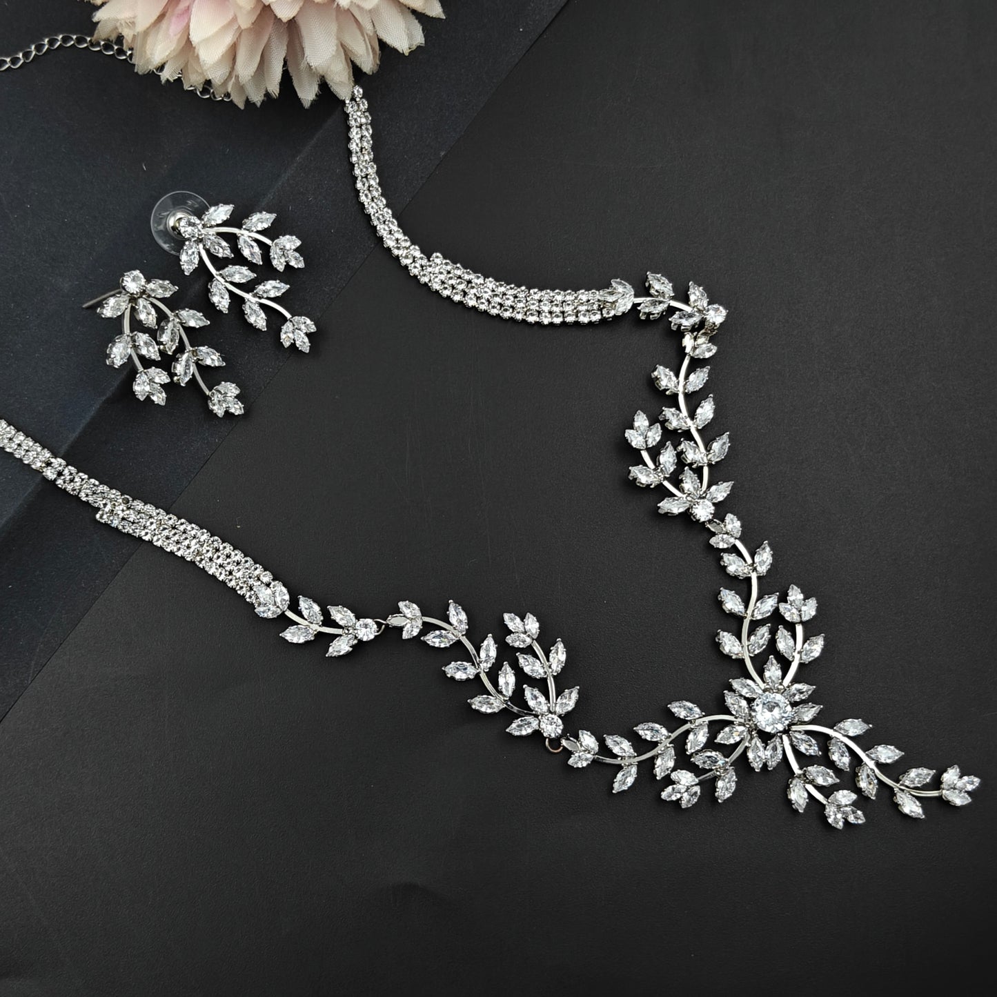 9699 Platinum Necklace Set