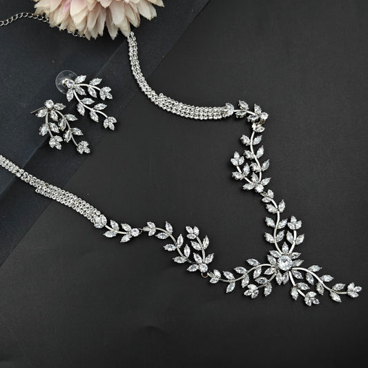 9699 Platinum Necklace Set