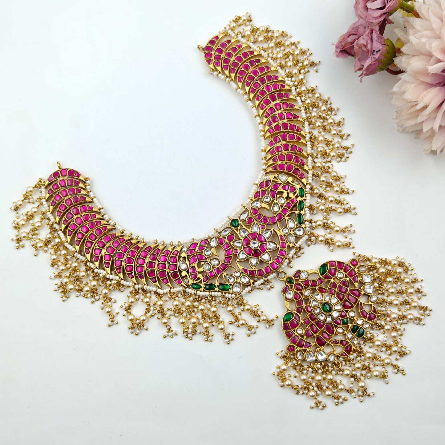 40772 Jadau Guttapusalu Short Necklace