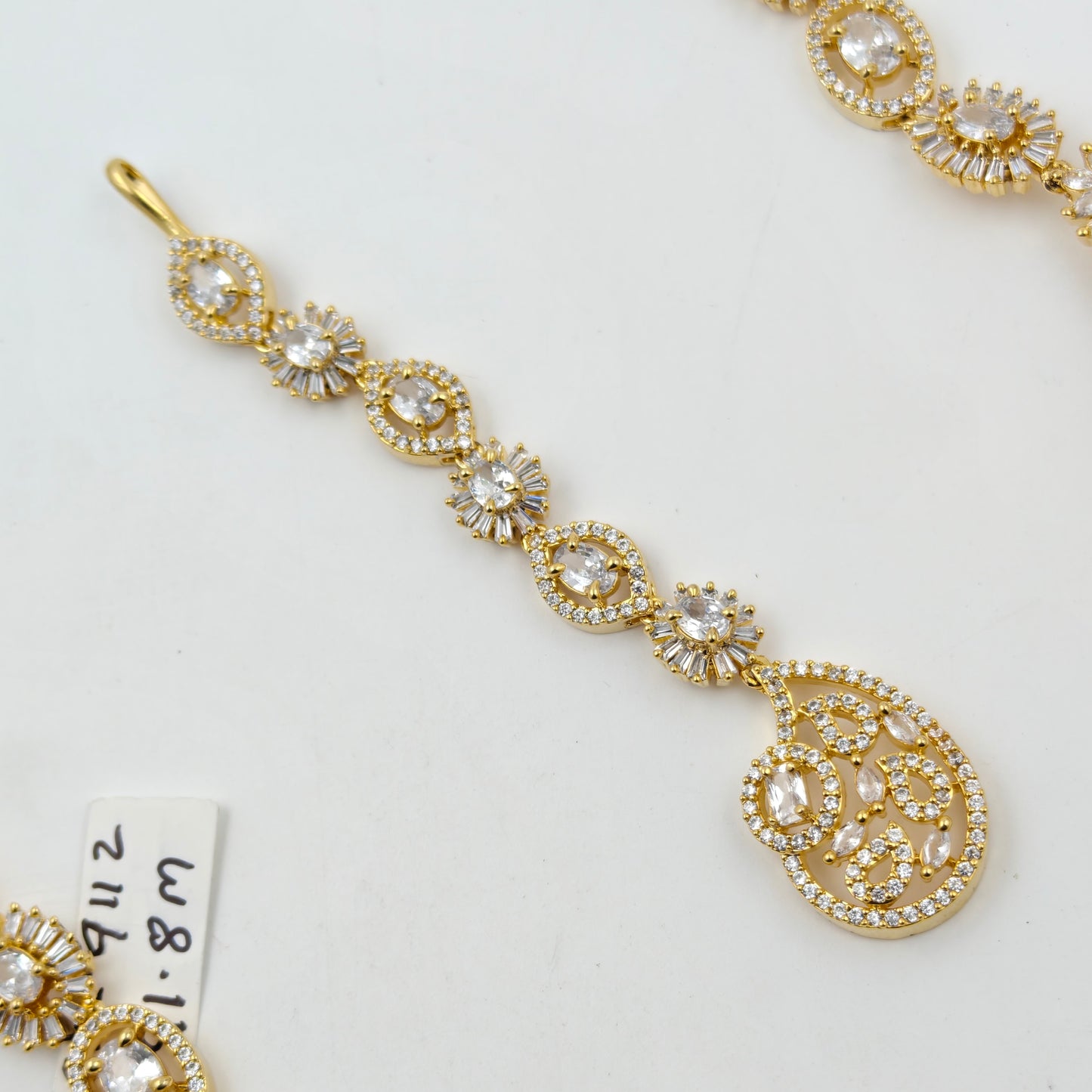 9112 CZ Long Necklace Set