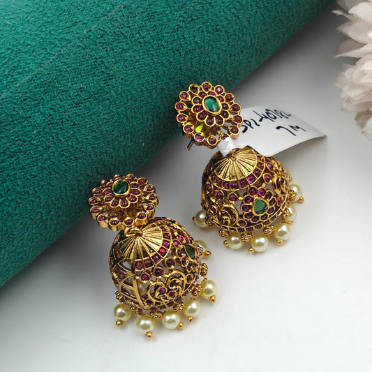 40782 Matte Multi Jhumki