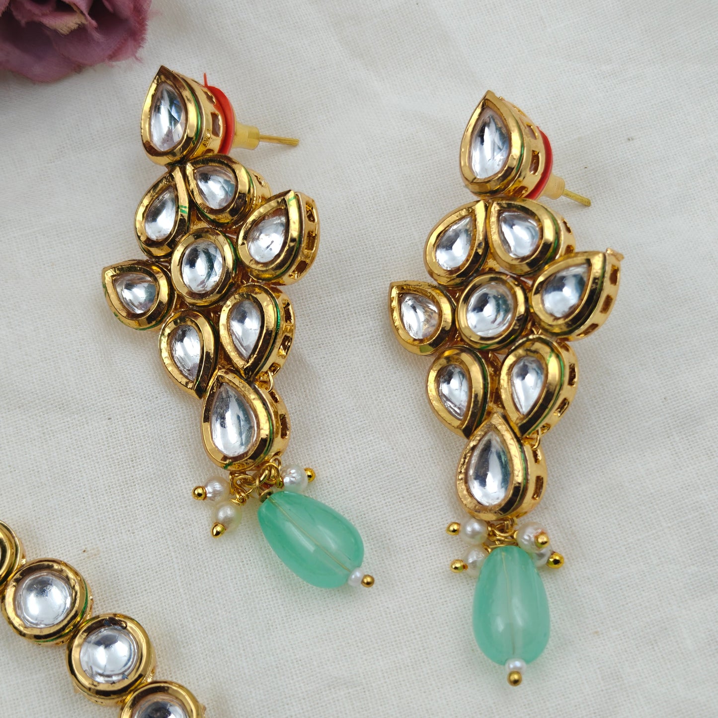16816 menna kare Kundan simple necklace