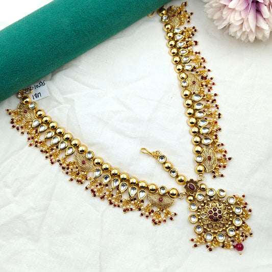 10572 / 10575 Kundan Matha Patti Hair Set