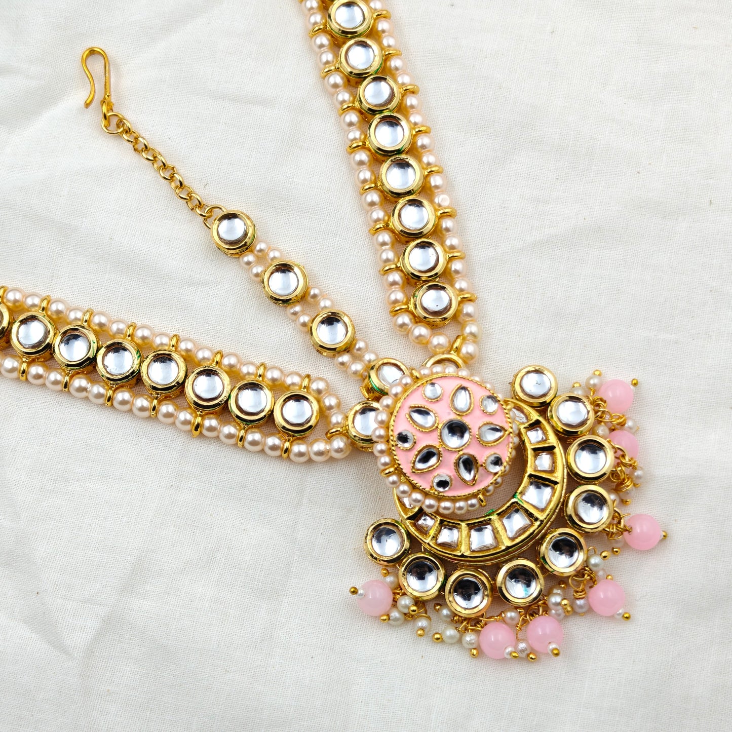 10553 MaangTika Matha Patti Kundan Head Set