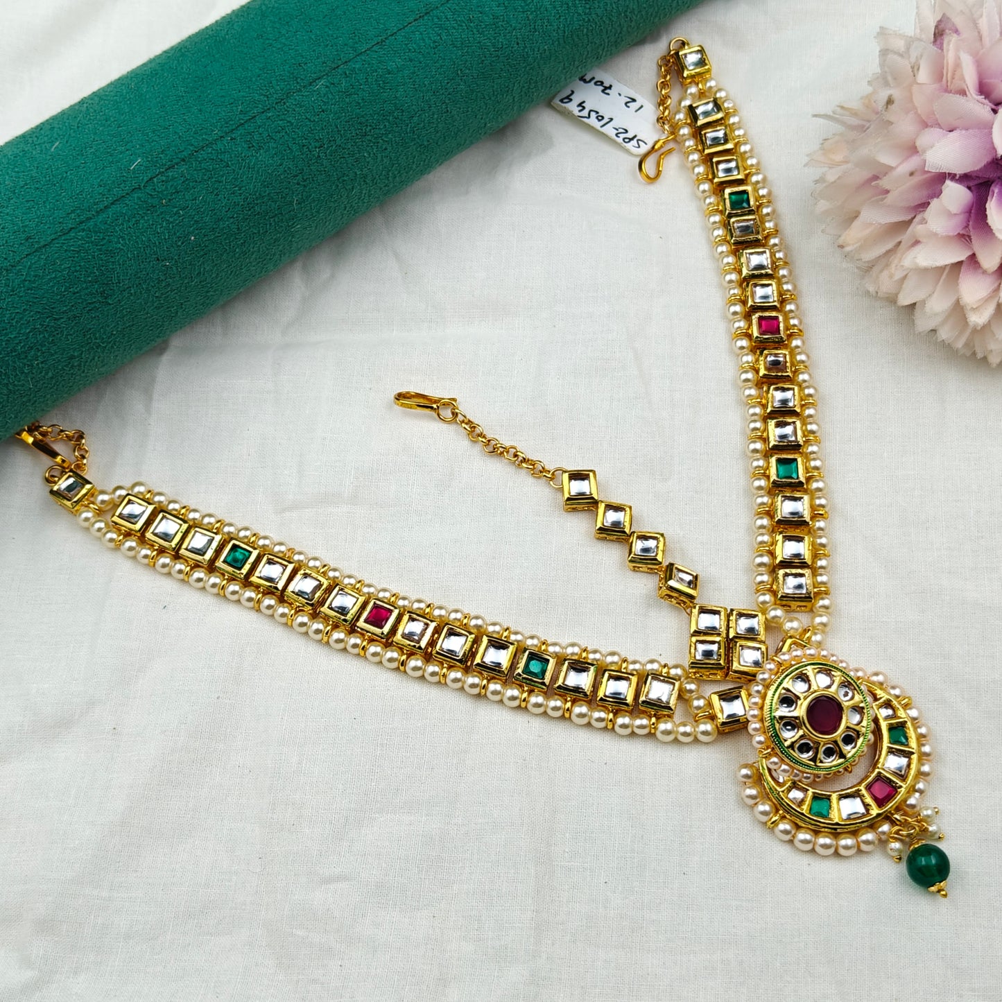 10549 MaangTika Mathapatti Kundan Headset