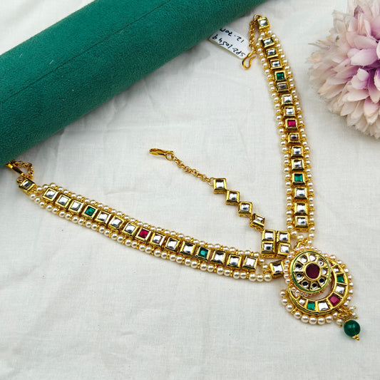 10549 MaangTika Mathapatti Kundan Headset