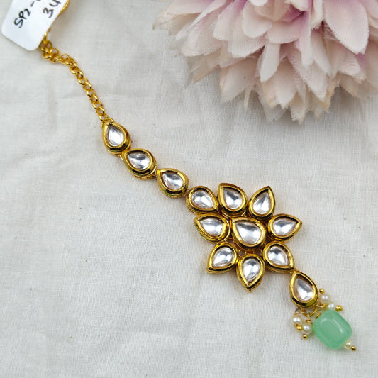 11949 Kundan MaangTikka Tikka Mint Green