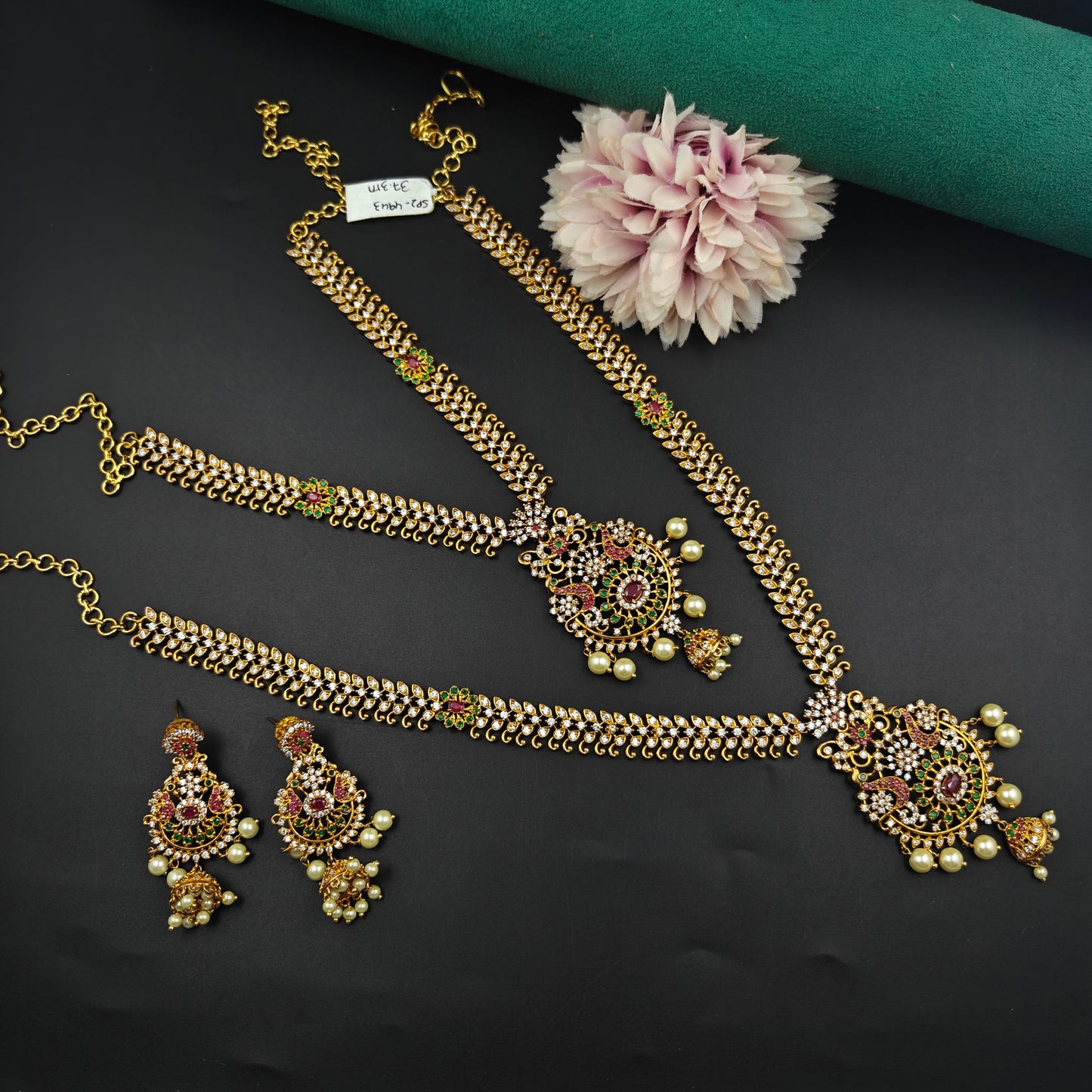 4943 CZ Peacock Combo Set