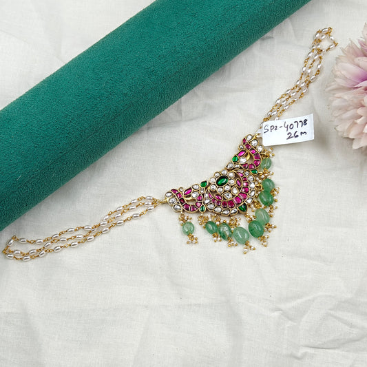 40778 Jadau Rice Pearls Choker