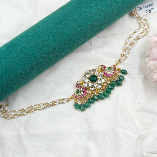 40805 Jadau Rice Pearls Choker