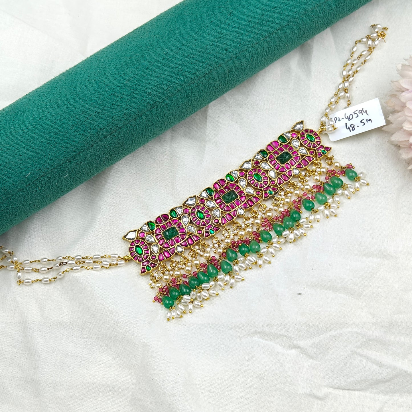 40594 Jadav Rice Pearls Choker