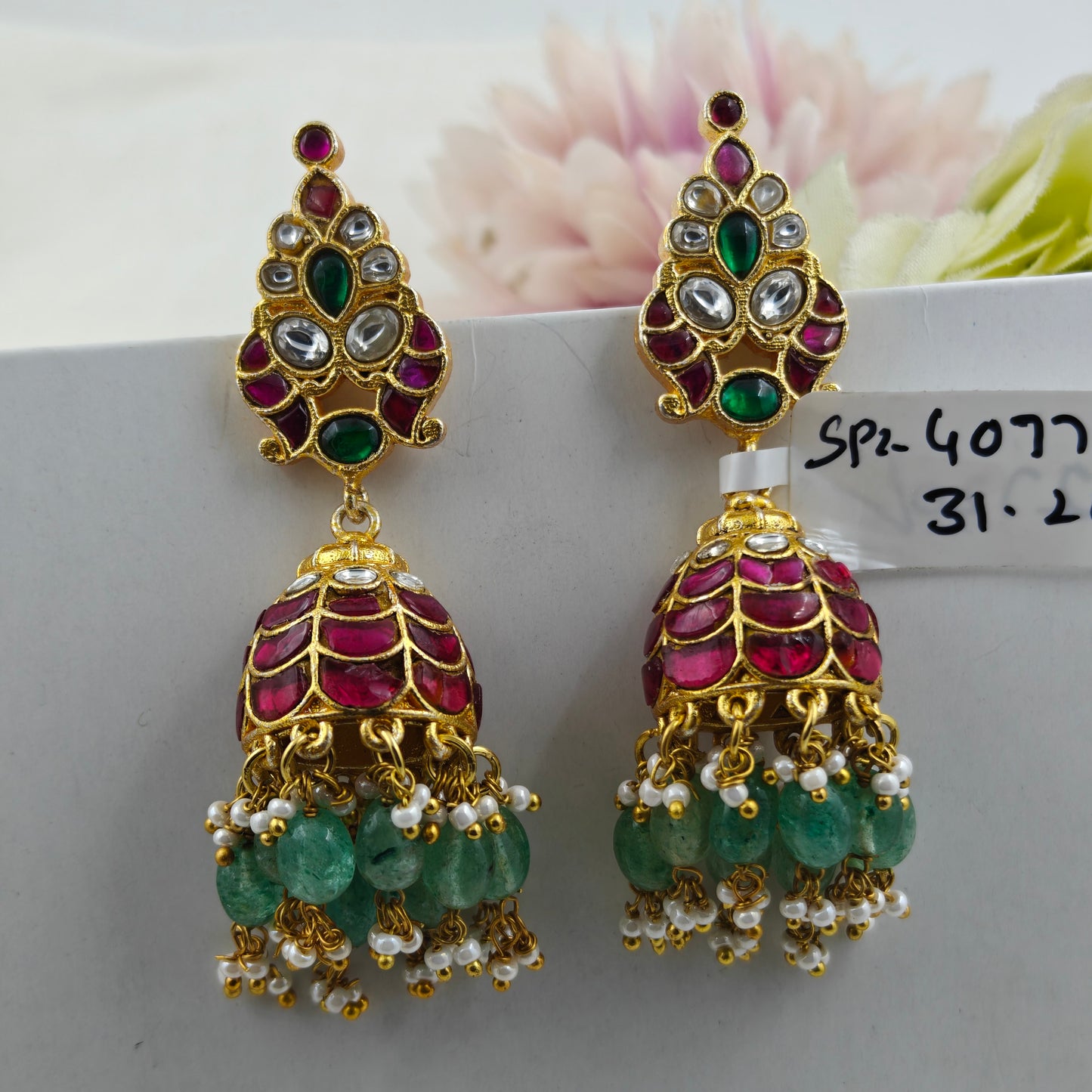 40777 Jadau Multi Jhumki