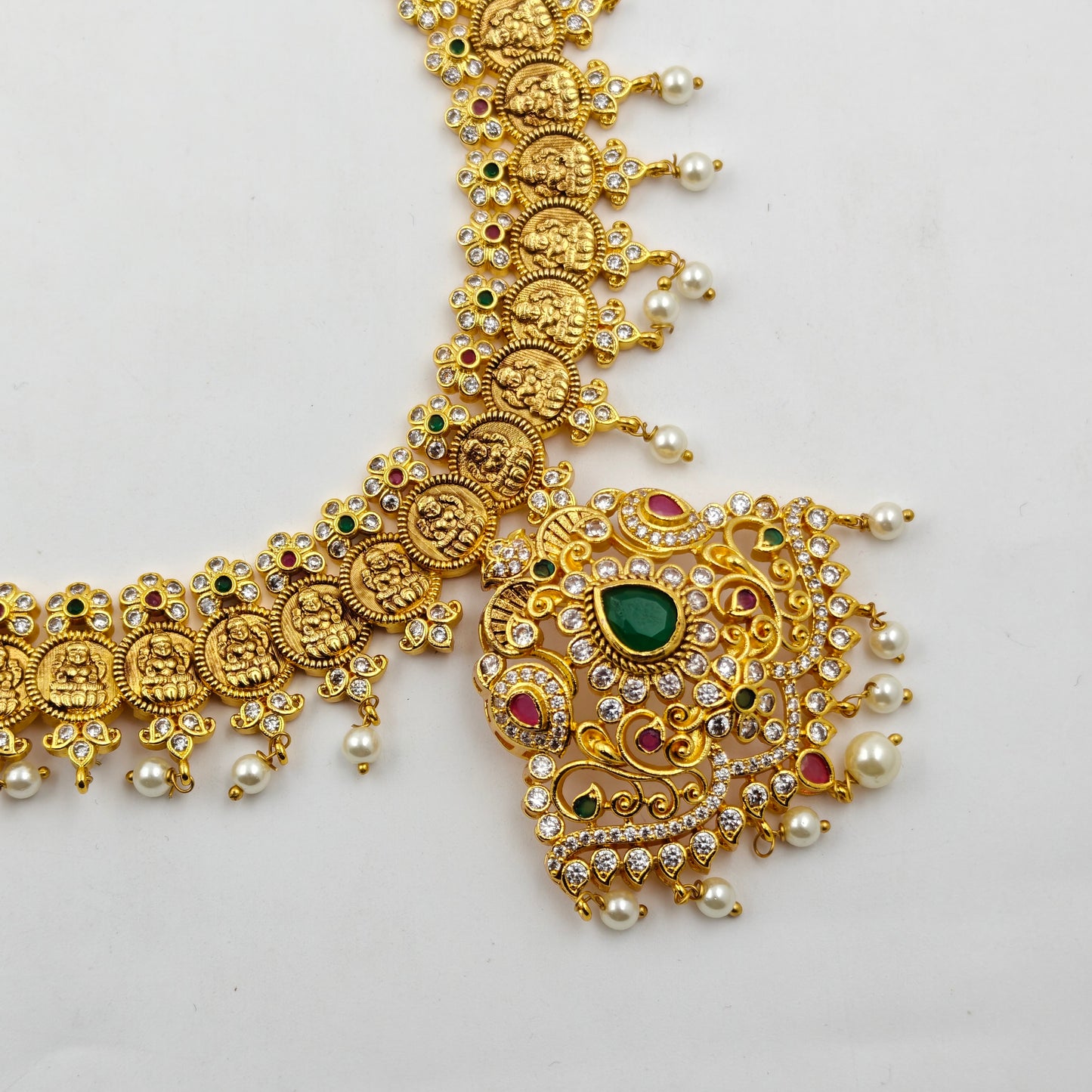 40839 Matte Kasulu Long Necklace Set With Locket