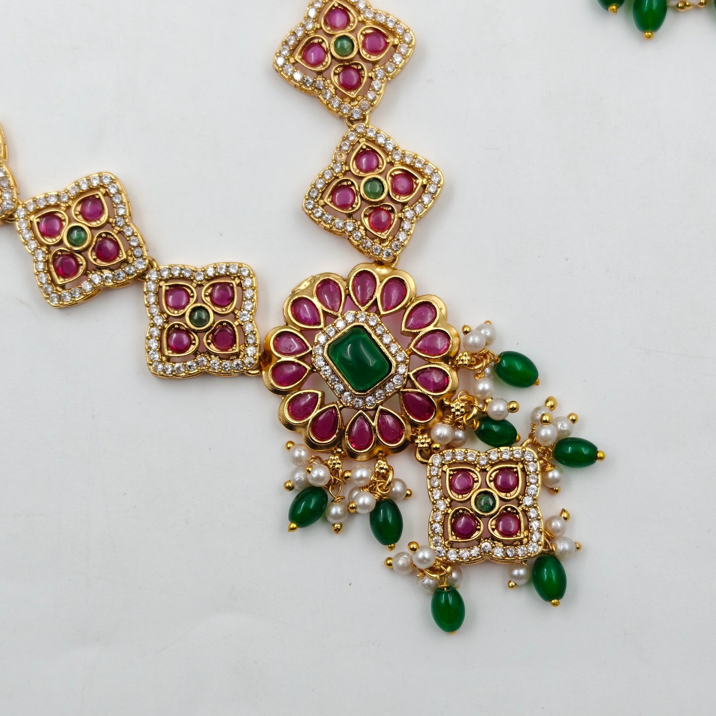 40724 Kempu Multi Short Necklace Set