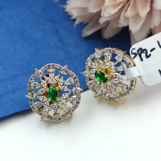 39954 / 40138 GJ green diamond look studs