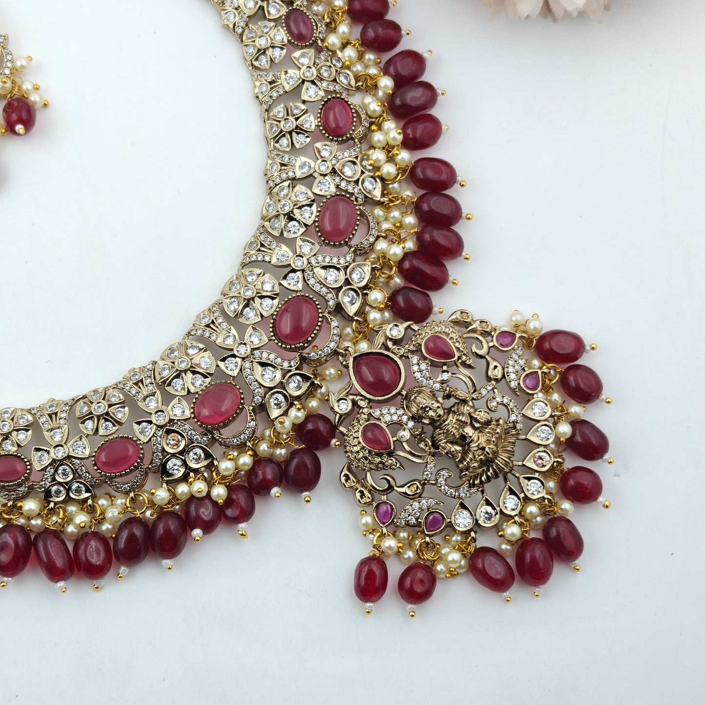 Lakshmi Victorian Long Red