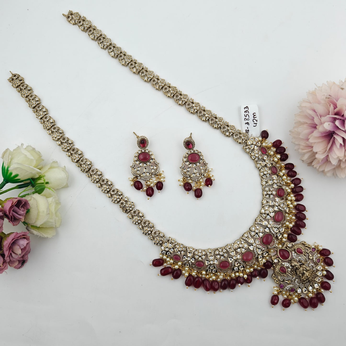Lakshmi Victorian Long Red