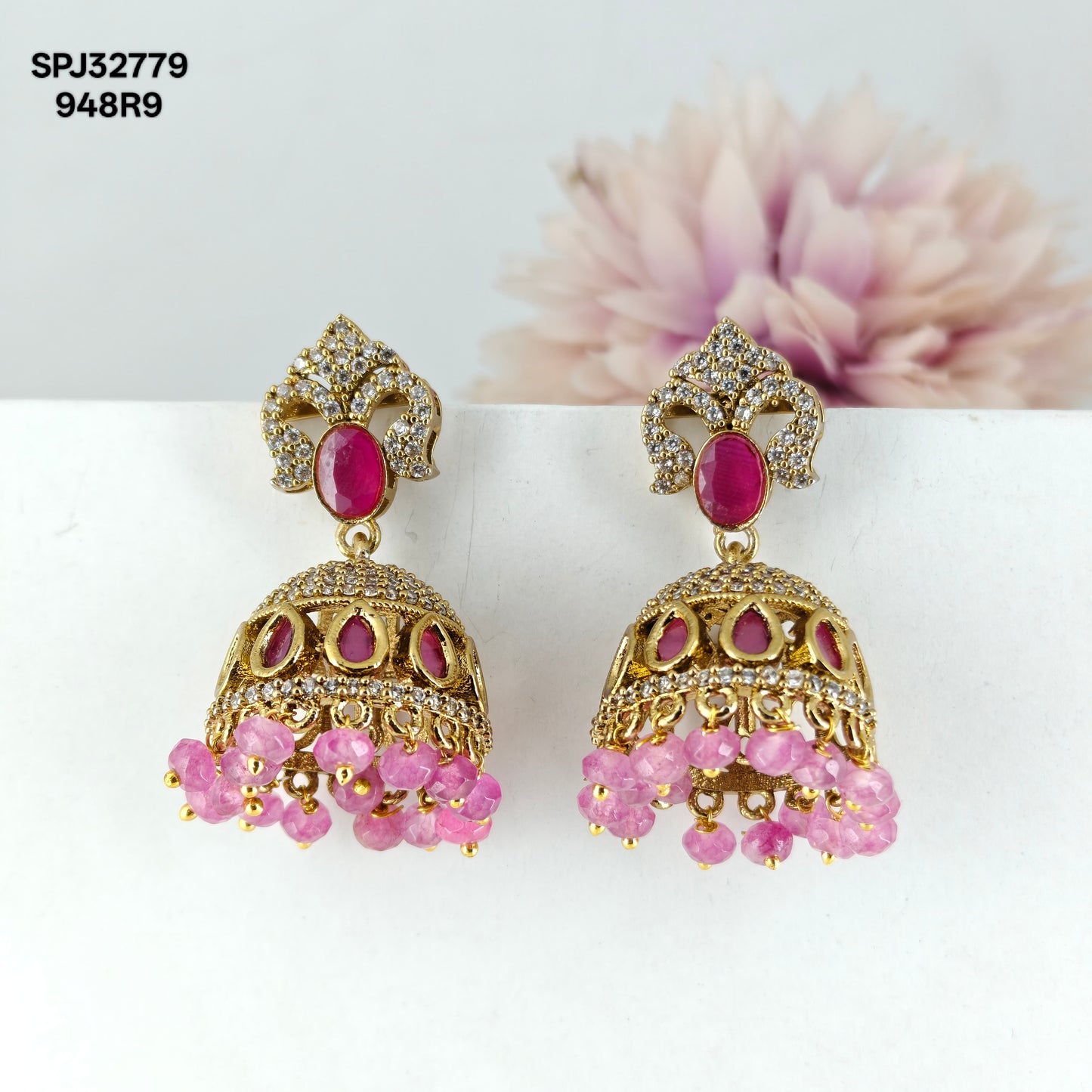 32779/32781 Victorian Jhumki Red