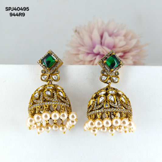 40495 Matte Jhumki Green