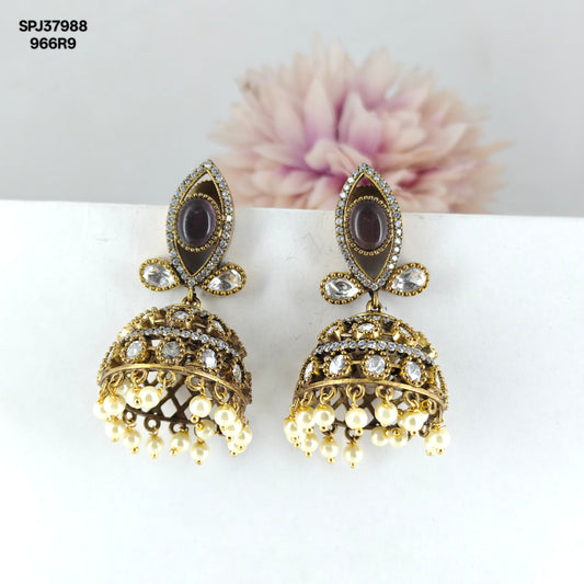 37988 Victorian Jhumka Purple