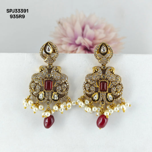 33391 Victorian Chandbali Maroon