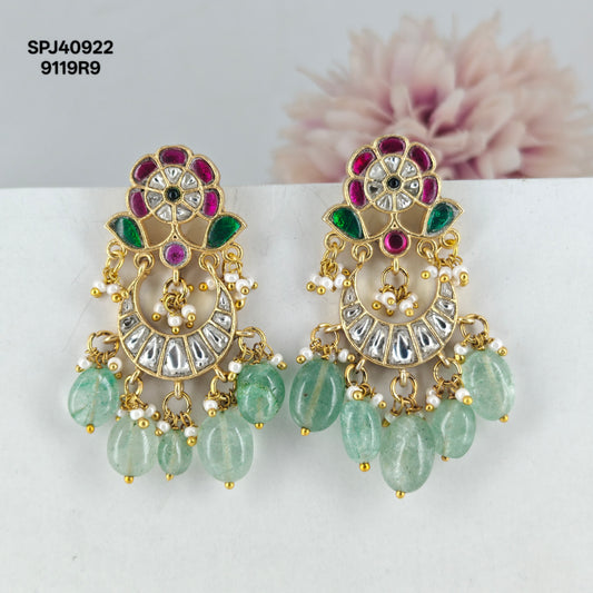 40922 Jadau Multi & White Chandbali