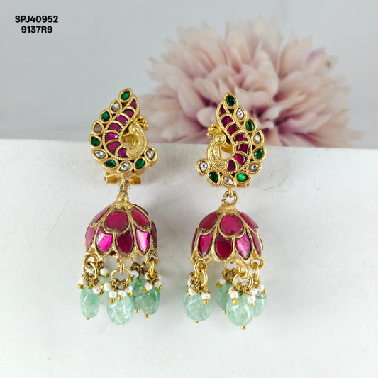 40952 Jadau Peacock Jhumki