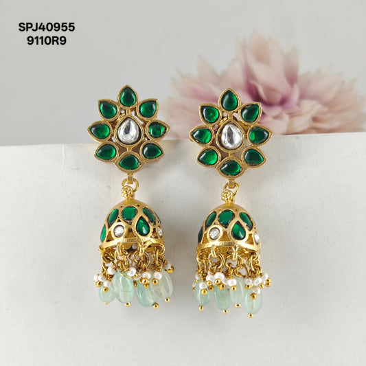 40955 Jadau Green Jhumki
