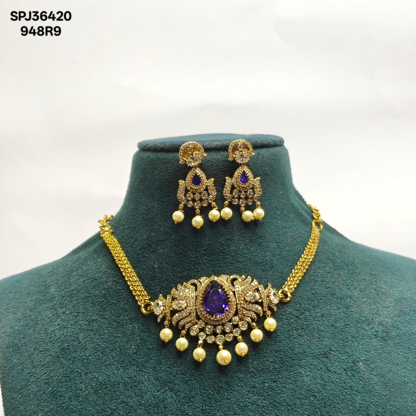 Victorian Choker Purple