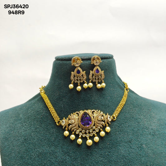 Victorian Choker Purple