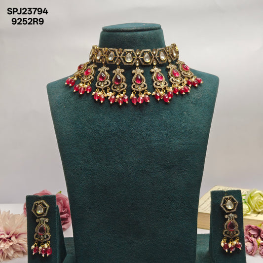 23794 Mossianite Choker Red