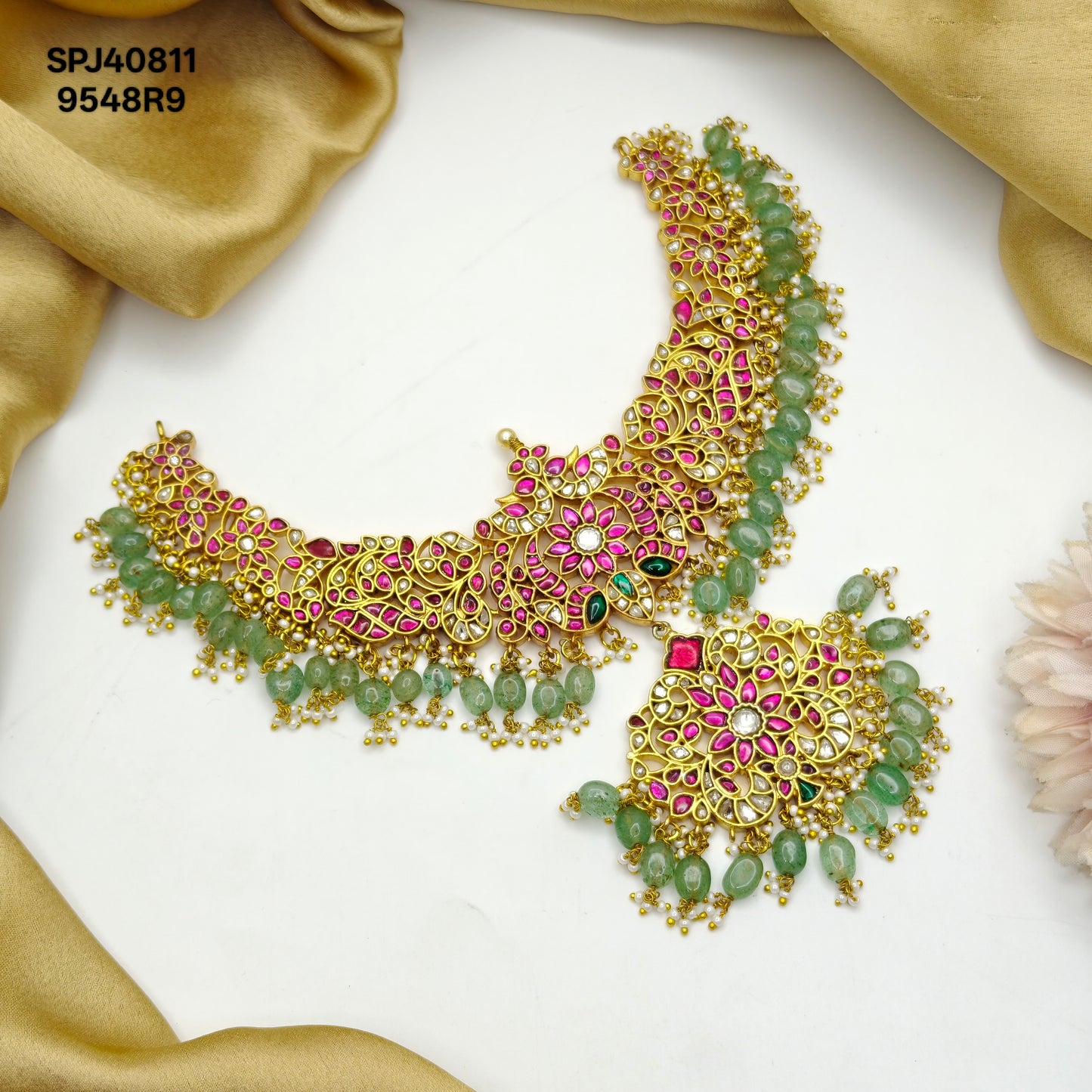 40811  Jadau Necklace Set
