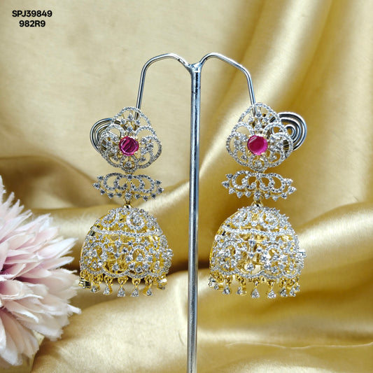 39849 GJ jhumki Ruby colour