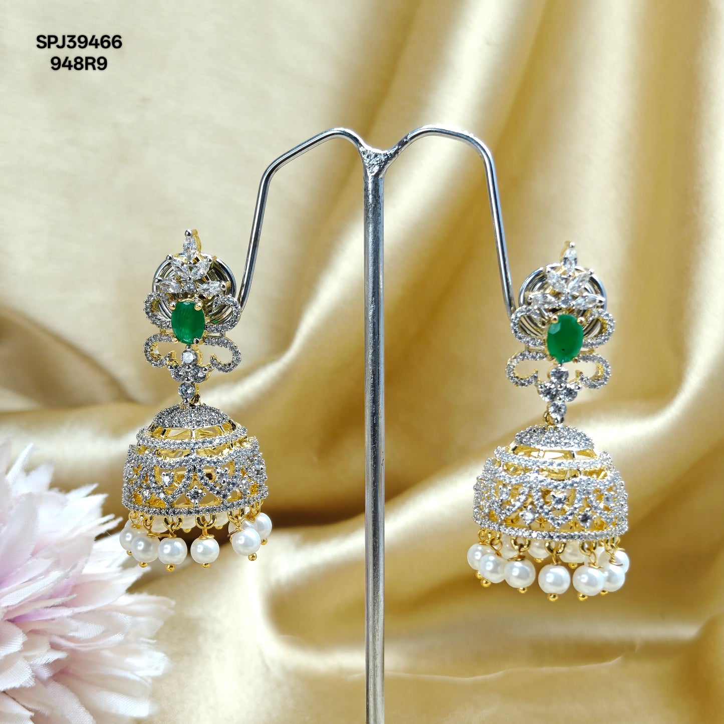 39466 GJ green jhumki