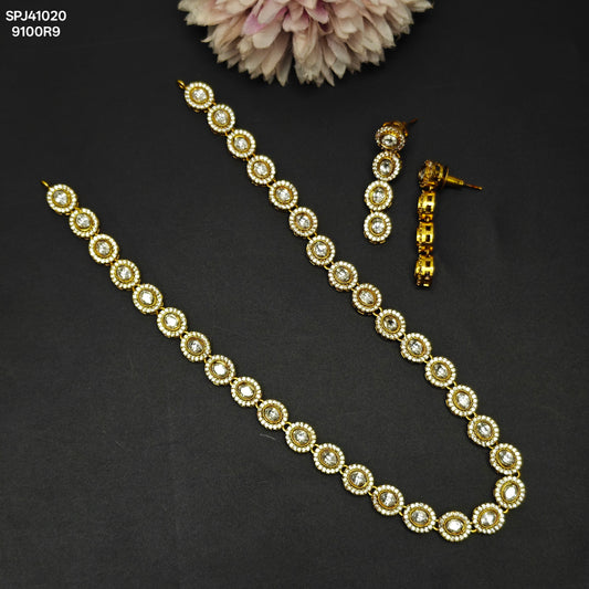 41020 Victorian Mossianite Necklace Set White