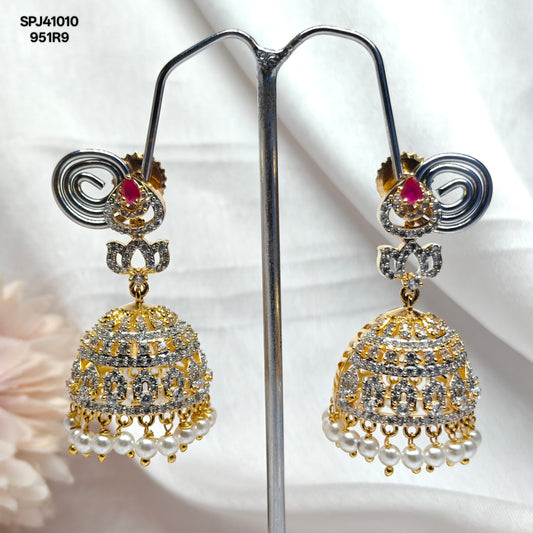 41010 Red GJ Jhumki