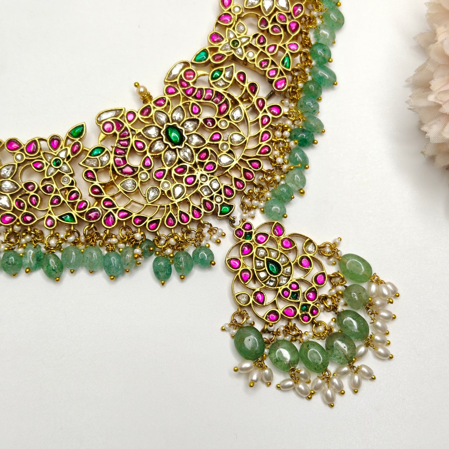 41032 Jadau Multi Necklace With Locket
