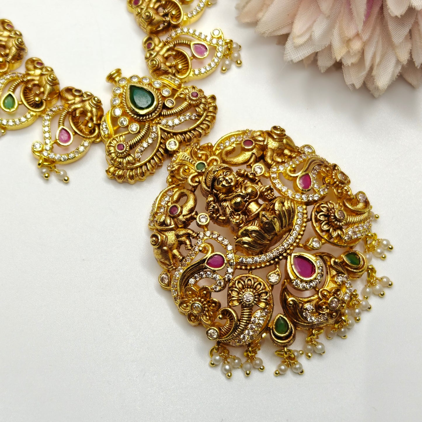 40935 Matte Laxmi Multi Long Necklace Set