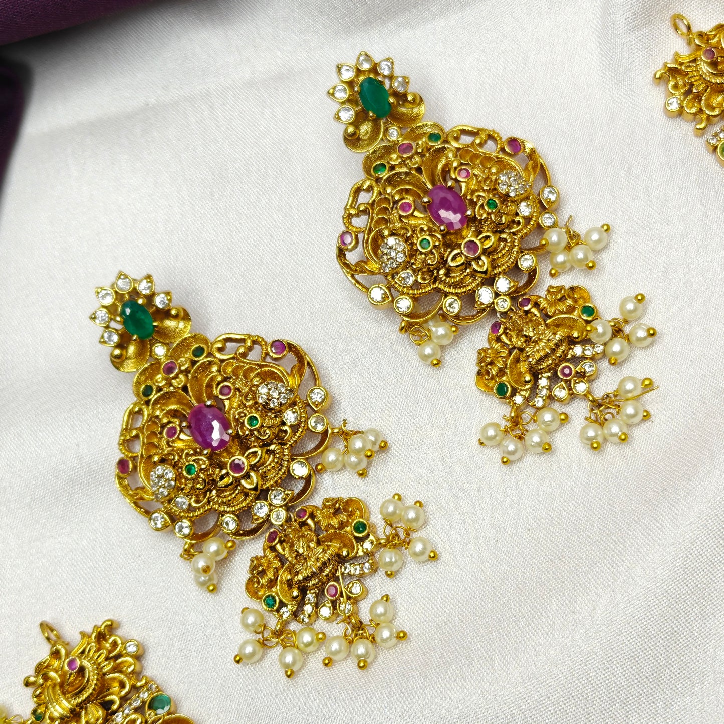 25245 Laxmi Peacock Short Necklace