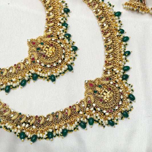 39802 Laxmi Locket Combo Necklace Set