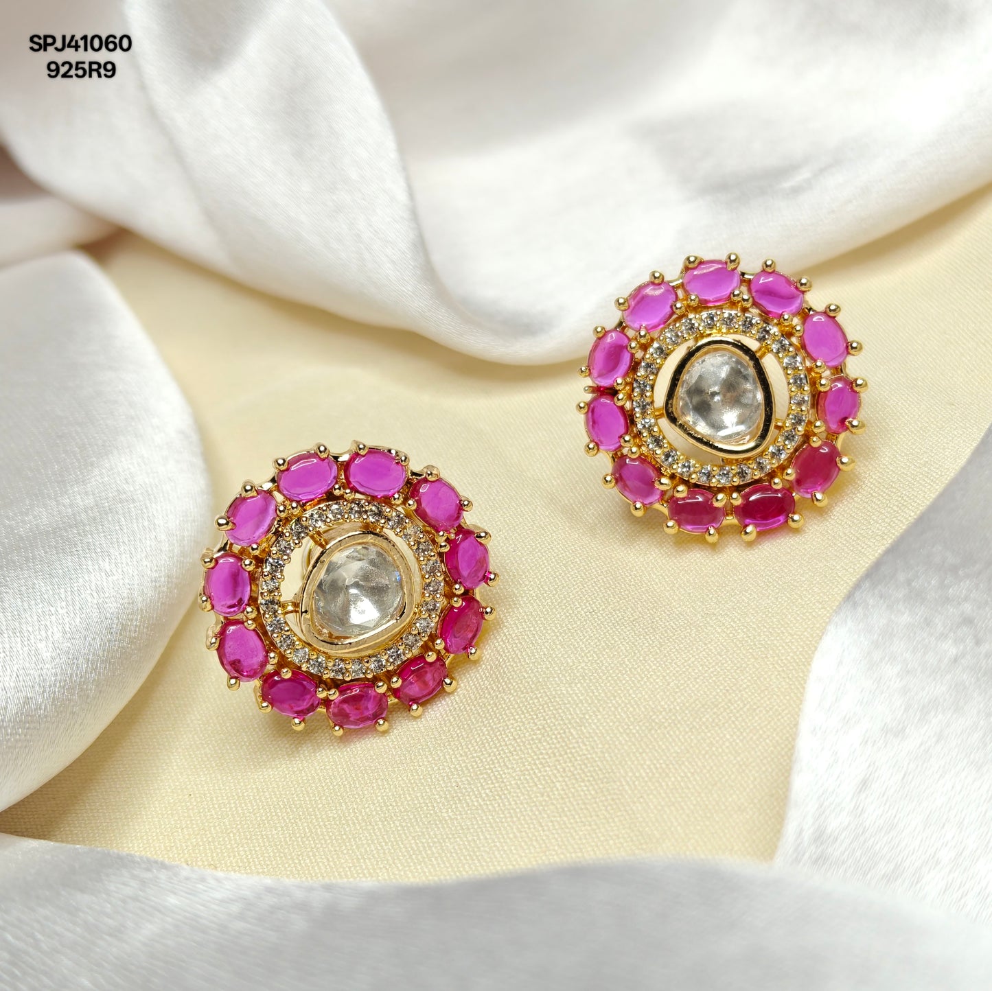 41060 CZ Red Stone Studs