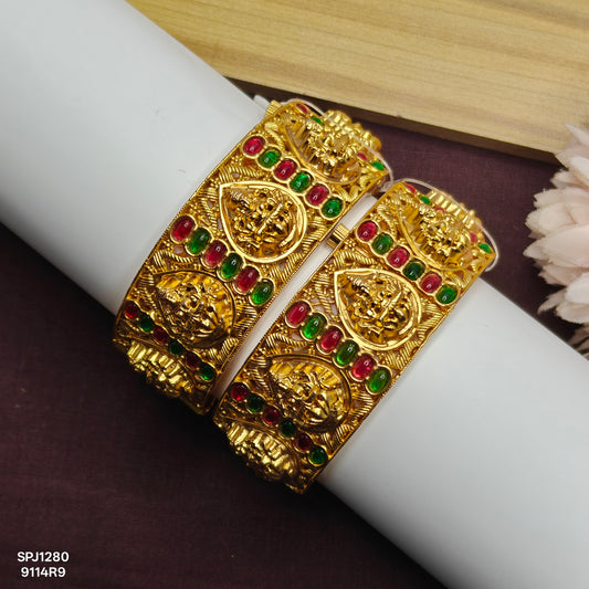 1280 Nakshi Kempu Laxmi Multi Bangles