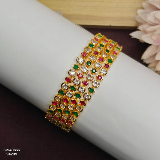 40633 Multi Stone 4Pc Bangles