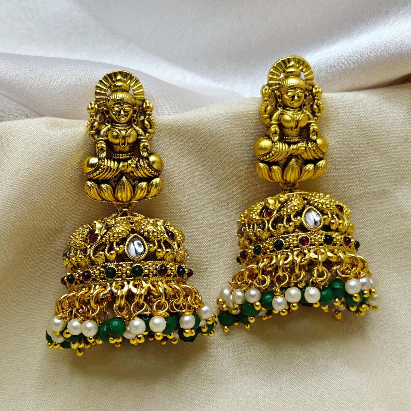 41076 Matte Laxmi Peacock Short Necklace