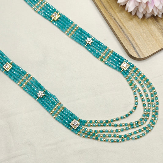 41135 5 Lines Sugar Beads Mala Sea Green
